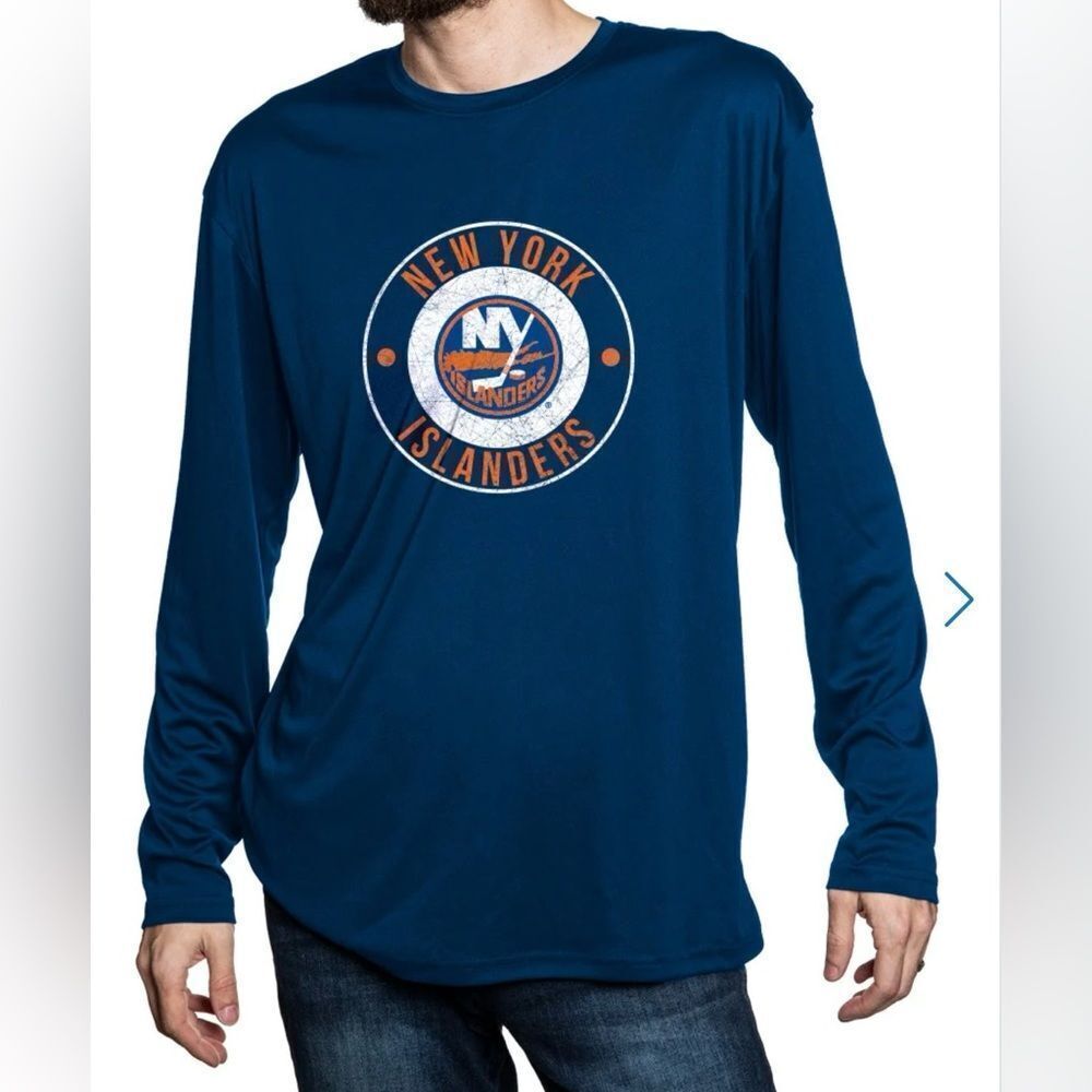 NHL Calhoun New York Islanders Performance LS Rashguard Navy XL NWT IN PKG